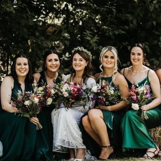Bridesmaids bouqets by Bluebell Lane floristry Cambridge