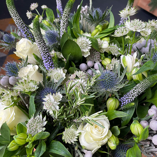 White and lilac bouquet Cambridge